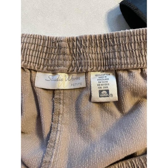 Studio Works Womens Plus Size 14P Brown Casual Pants - Picture 4 of 4